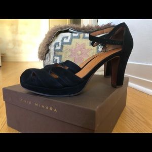 Chie Mihara Black suede shoes 39 1/2